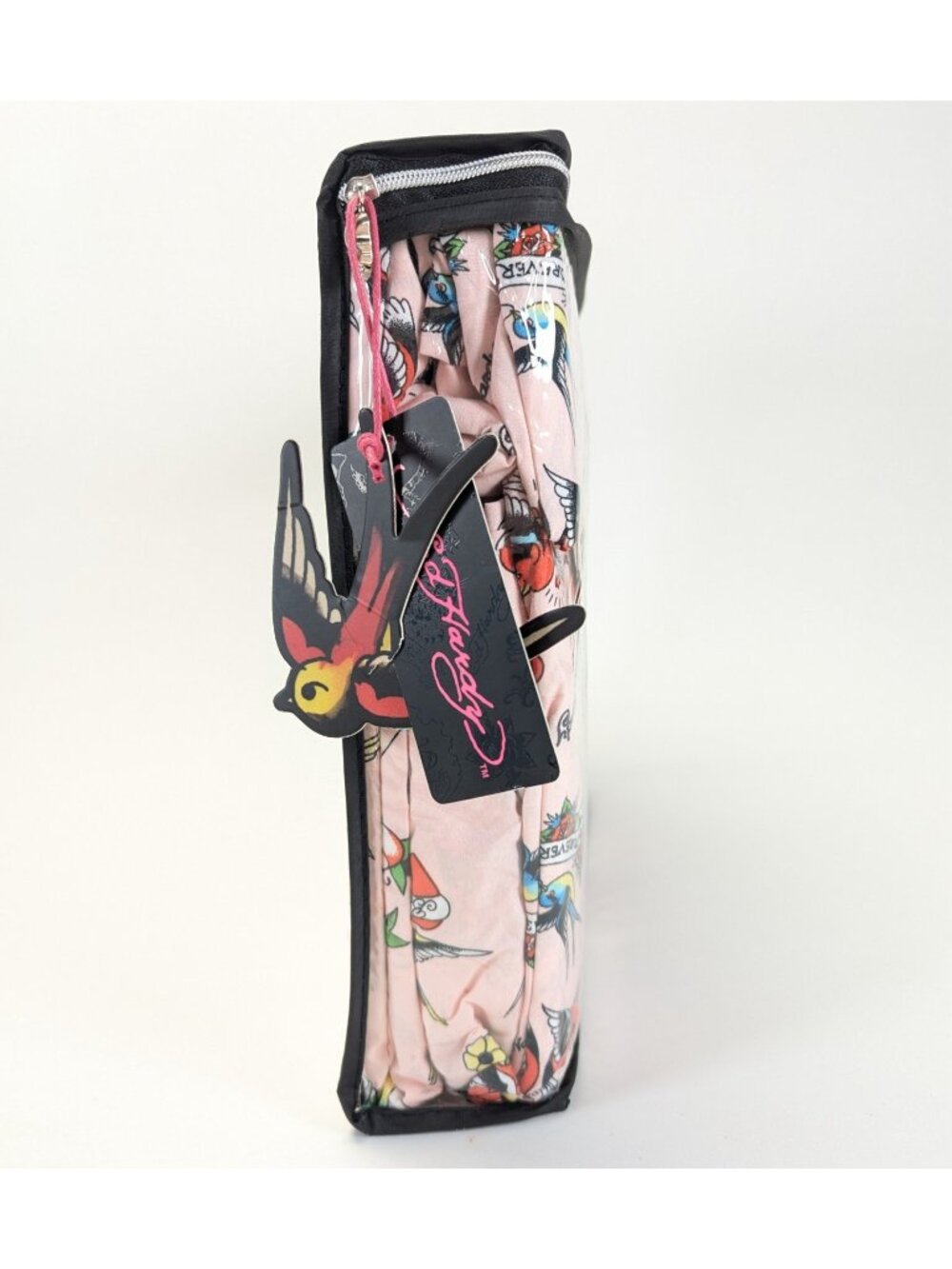 Ed Hardy Full Sheet Set 6-Piece w 4 Pillowcases Pink Bird Rose Tattoo Sheets - Picture 5 of 6